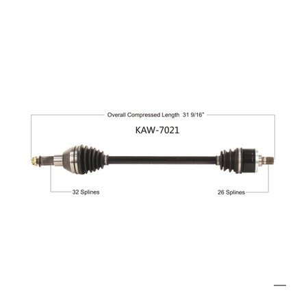 Wide Open OE Replacement CV Axle for KAW FRONT LEFT TERYX KRX 1000 20 KAW-7021